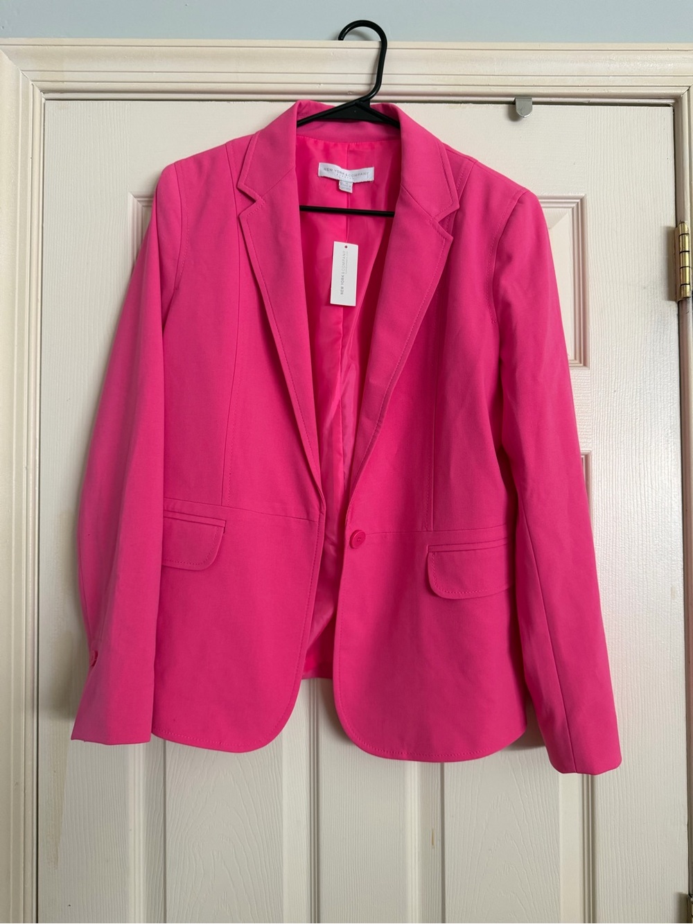 New York & Company Hot Pink Single-Button Blazer